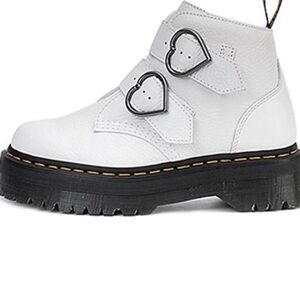 Dr. Martens(WMNS) Dr.Martens Devon Heart Leather Platform Boots White